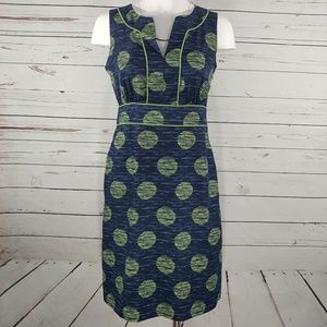 Day to evening sheath dress with piping & pockets